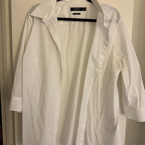 Ralph Lauren White non iron button down shirt 3X EXCELLENT condition worn once - Picture 7 of 8